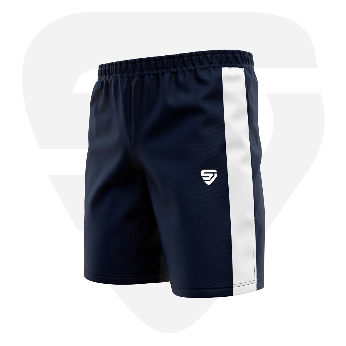 Navy blue with white panel